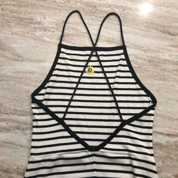Topshop Striped Motif Mini Dress - size 2 - Picture 6 of 6